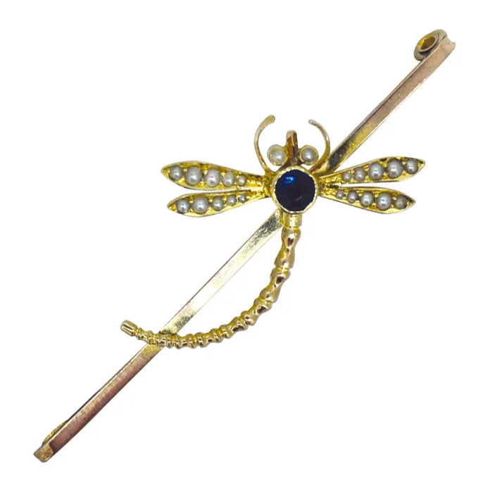 Victorian flower brooch-Dragonfly Brooch