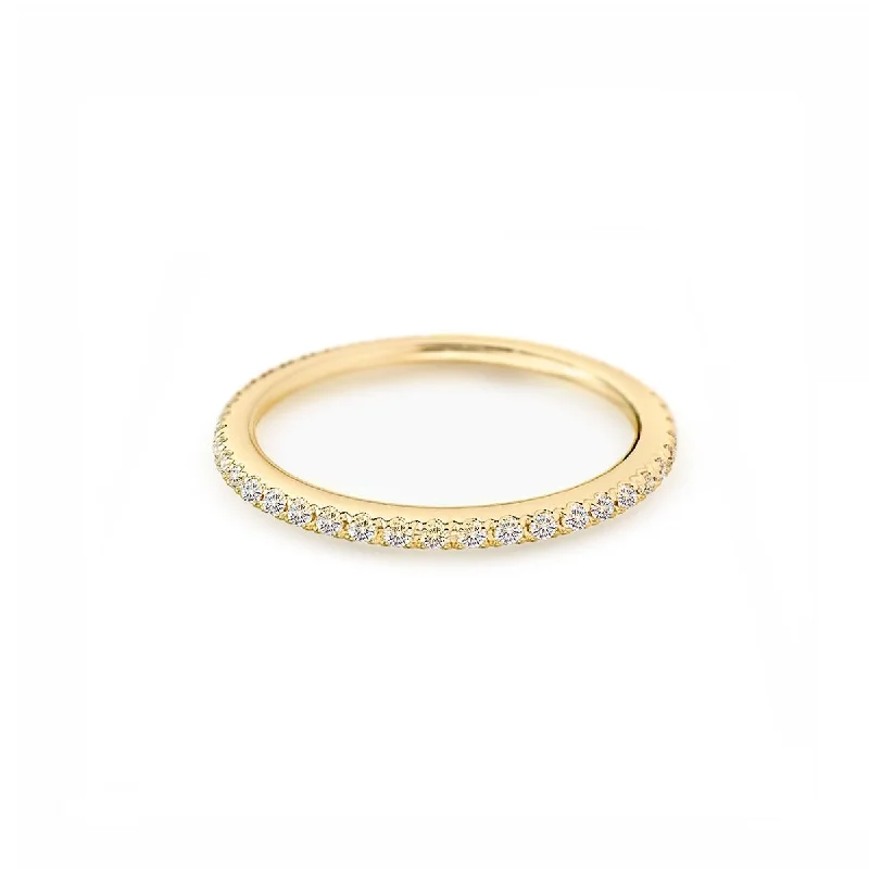 CrossRings-Thin Diamond Band Eternity Ring