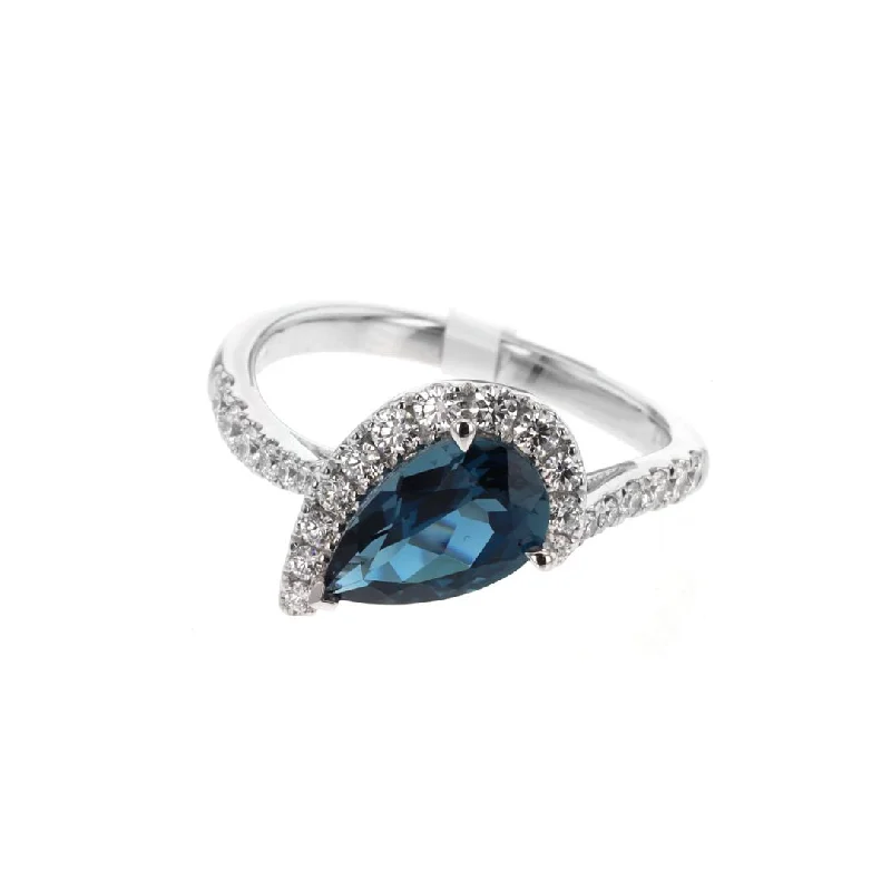 InfinityRings-Blue Topaz & Diamond Ring