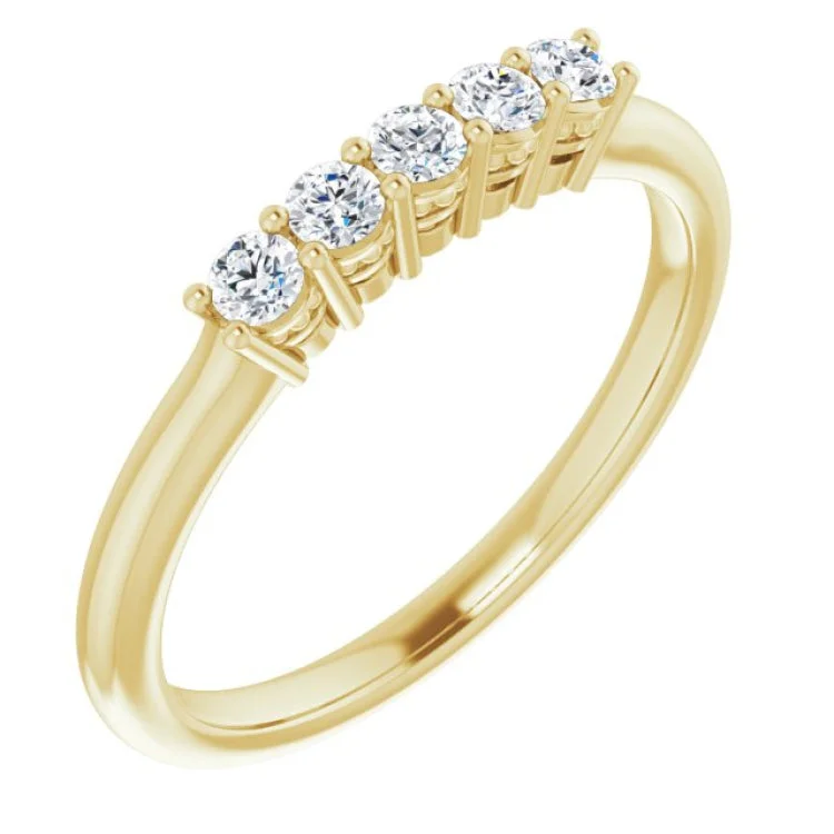 NatureRings-14K Yellow 1/4 CTW Natural Diamond Anniversary Band