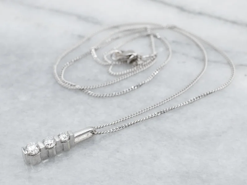 Multi-Layer Necklaces-Past Present and Future Diamond Necklace