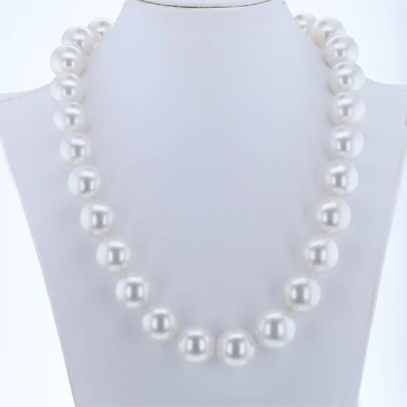 Necklace with Custom Engraving-Pearl & Diamond Necklace