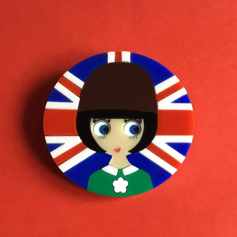 Brooch for formal outfit-LIZZY Union Jack Acrylic Brooch