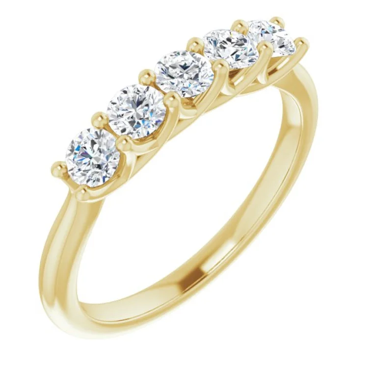 StrengthRings-14K Yellow 5/8 CTW Natural Diamond Anniversary Band