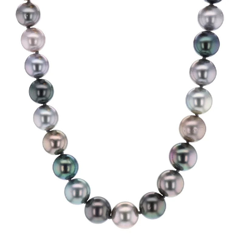 Double Pendant Necklaces-8-10MM Multicolor Pearl Necklace