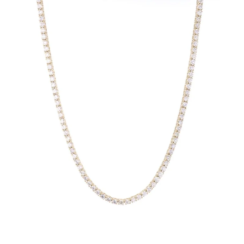 Pearl Strand Necklaces-8.80 ctw Diamond Eternity Necklace