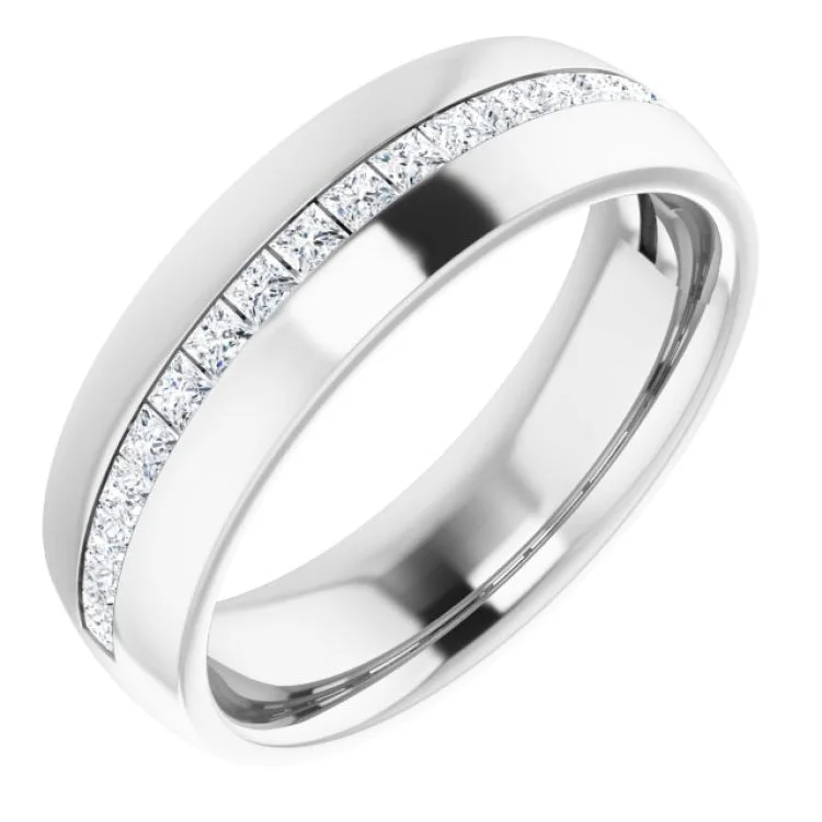 TravelRings-14K White 5/8 CTW Natural Diamond Band