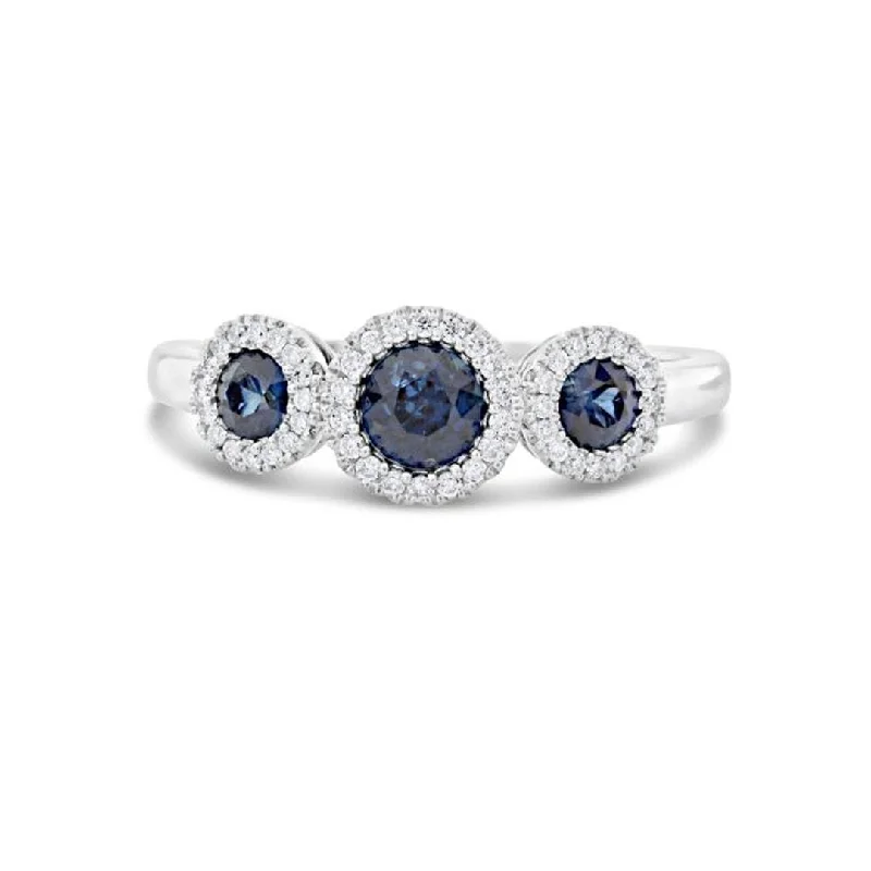 ClusterRings-Blue Sapphire & Diamond Ring | M10278779