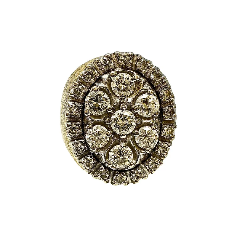 RespectRings-14K Gold Diamond Signet Ring