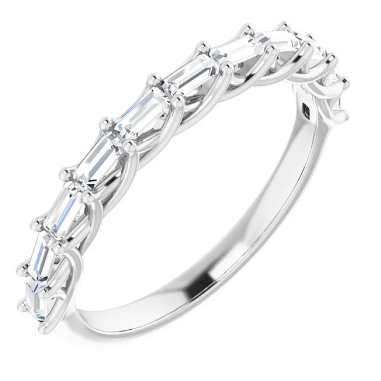 MoonRings-14K White 3/8 CTW Natural Diamond Anniversary Band