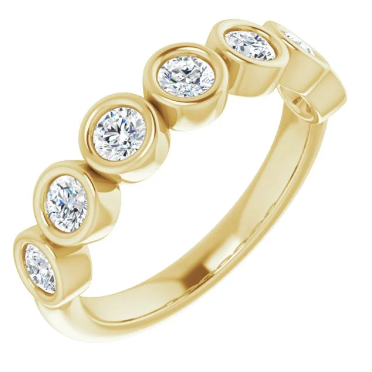 AngelRings-14K Yellow 3/4 CTW Natural Diamond Anniversary Band