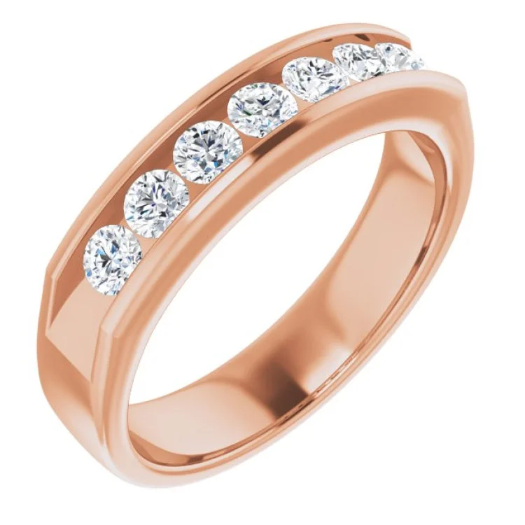 StarRings-14K Rose 7/8 CTW Natural Diamond Ring