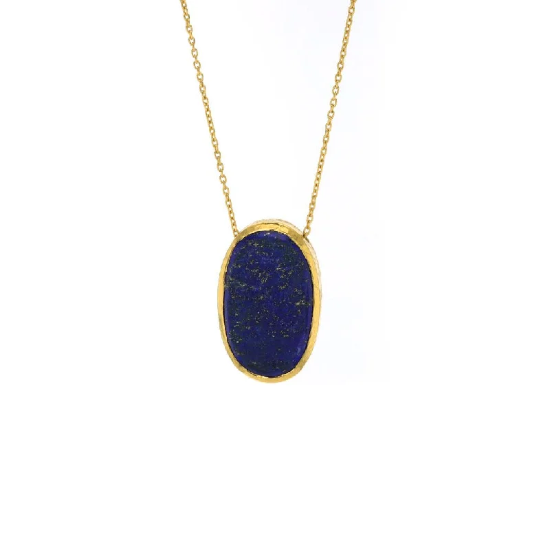 Custom Bar Necklaces-Lapis Pendant Necklace