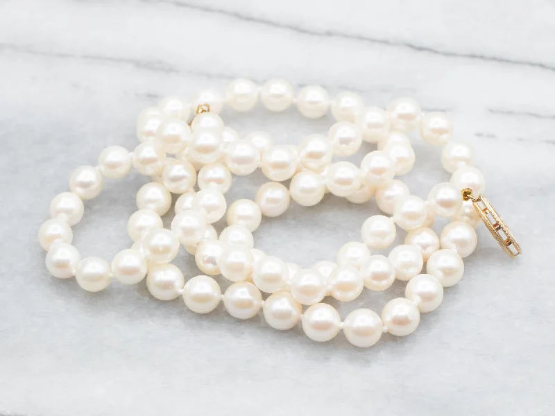 Elegant Choker Necklaces for Women-Saltwater Pearl Beaded Necklace with Filigree Clasp