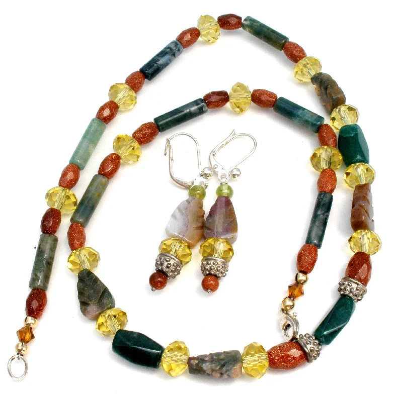 Boho Chic Necklaces-Roger Wagoner Designs Gemstone Necklace Set