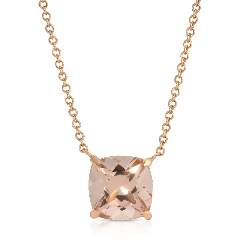 Thick Gold Necklaces for Men-Morganite Necklace