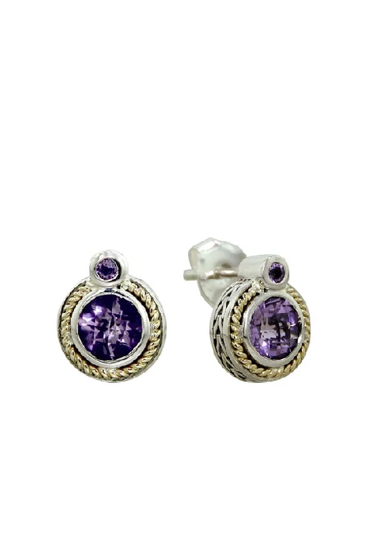 Small Hoop Earrings-Hot Pink Drop Earrings-925 Calypso Amethyst Earrings, 1.32 TCW