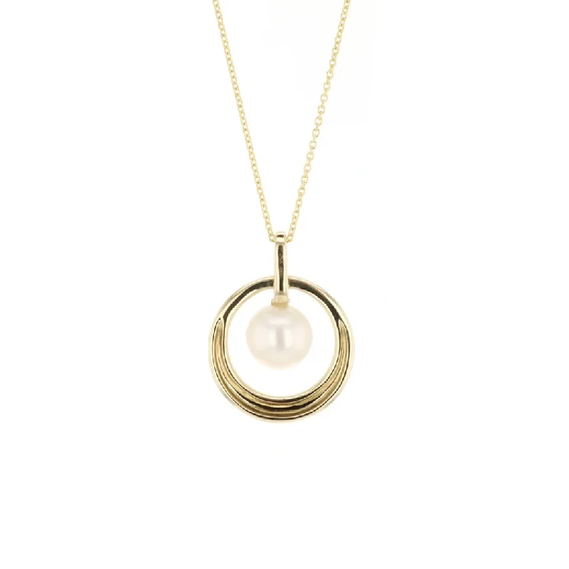 Monogram Necklaces for Friends-18" Pearl & Diamond Pendant Necklace | 10276686