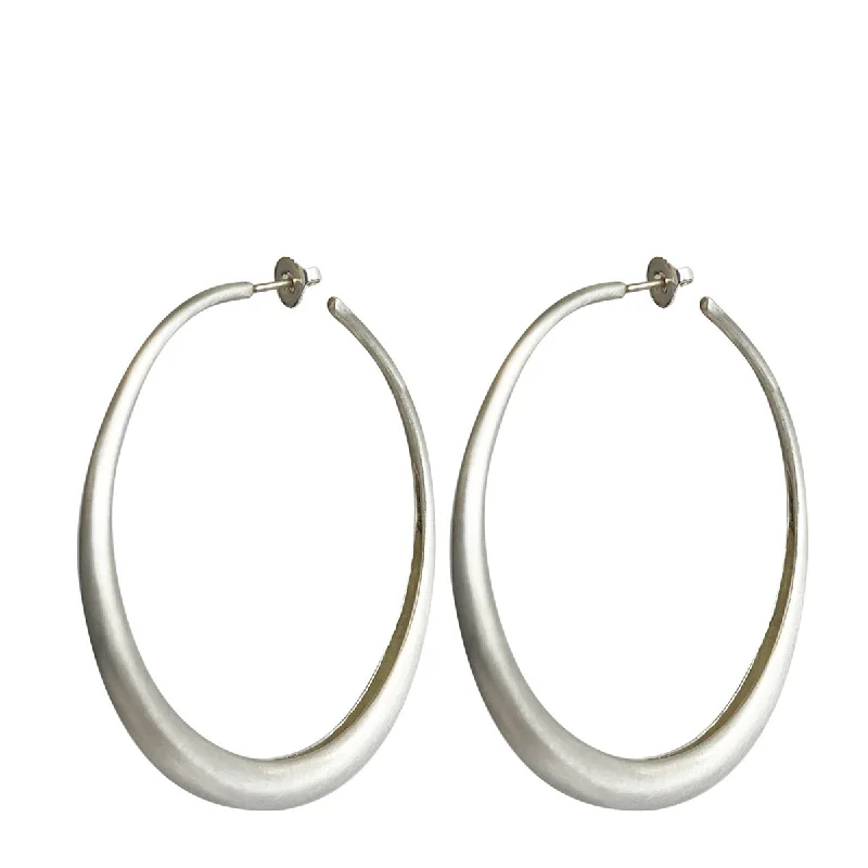 Infinity Earrings-Sterling Silver Earrings-Sterling Silver Large Tibetan Hoop Earrings