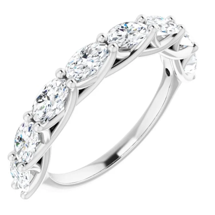 HammeredRings-14K White 2 CTW Natural Diamond Anniversary Band