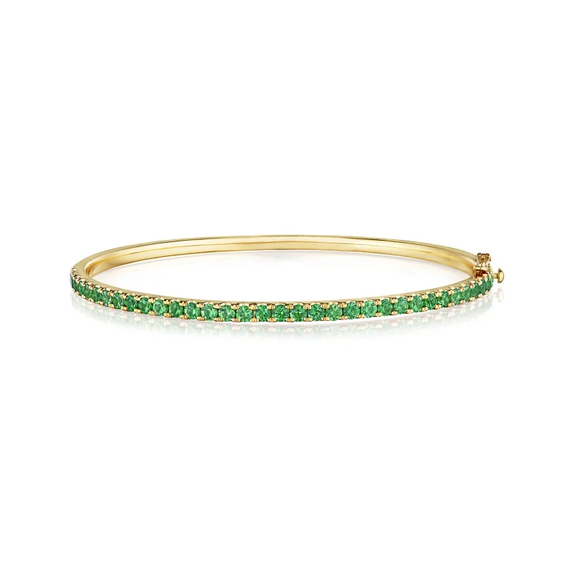 GymBracelets-Stackable Bangle with Tsavorites