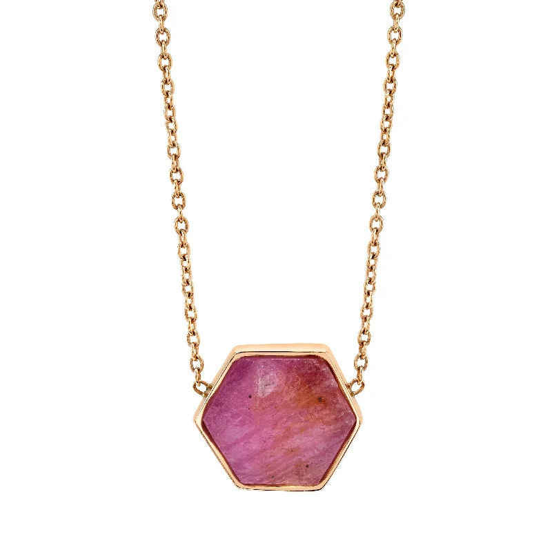 Fashion Necklaces for Parties-Ruby Bezel Necklace