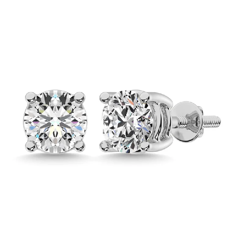 Mixed Metal Drop Earrings-Classic Earrings-14K White Gold 1/5 CTW Premium Diamond Stud Earrings