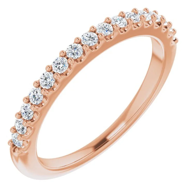 CrossRings-14K Rose 1/4 CTW Diamond Anniversary Band