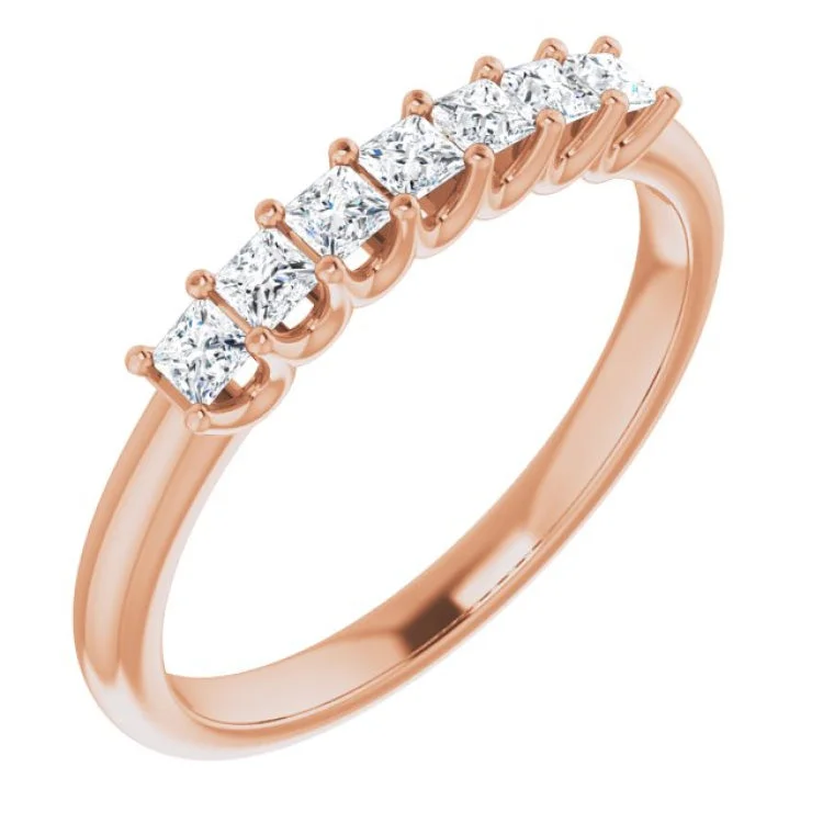 WildlifeRings-14K Rose 1/3 CTW Natural Diamond Anniversary Band