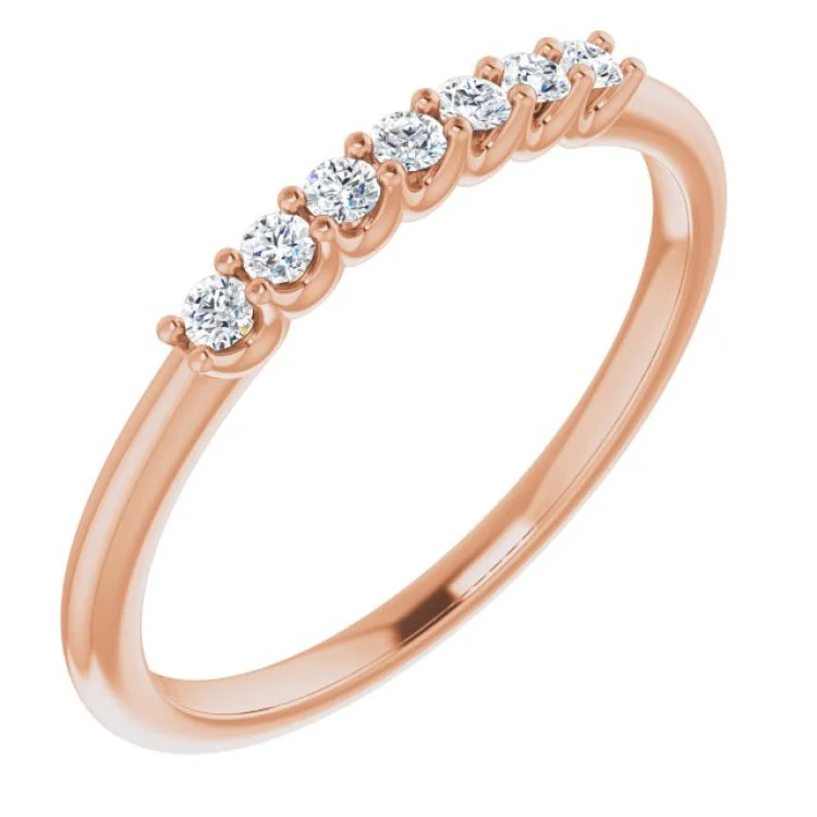 FreedomRings-14K Rose 1/6 CTW Natural Diamond Anniversary Band