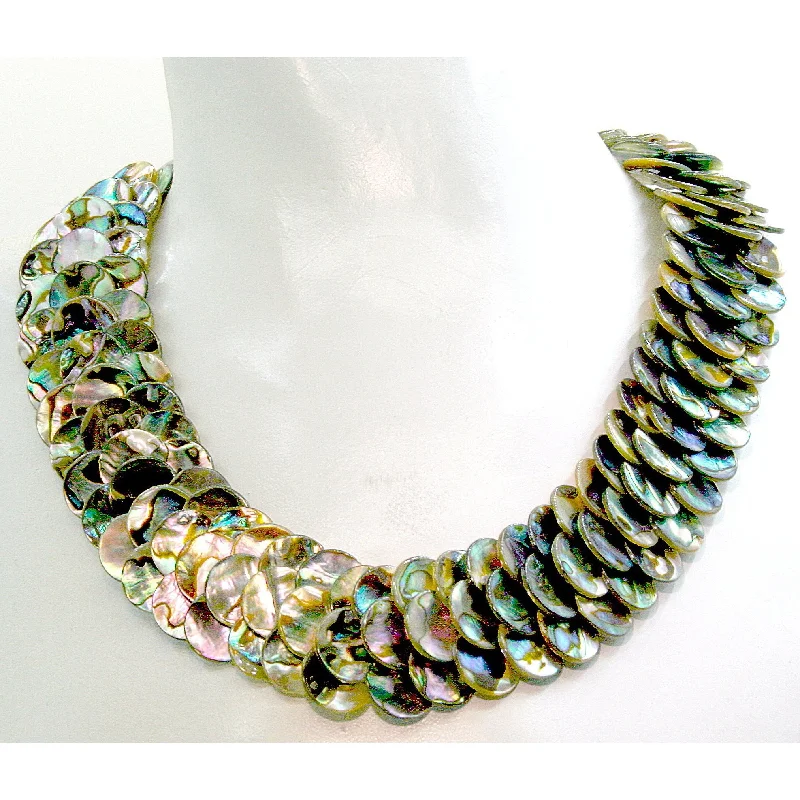 Fashion Pendant Necklaces-Coquille Abalone Necklace