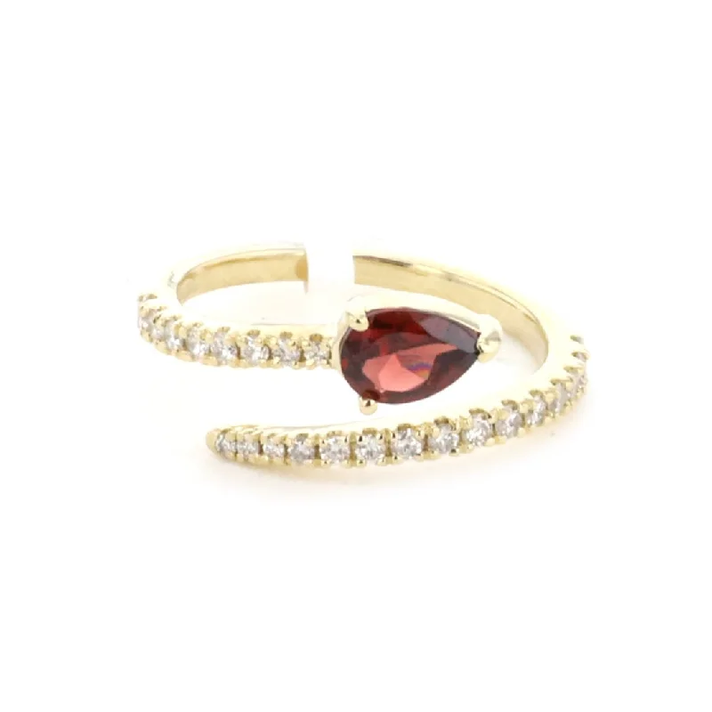 GeometricRings-Garnet & Diamond Ring | M10272573