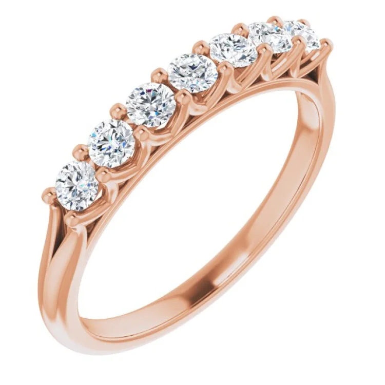 TeenRings-14K Rose 3/8 CTW Natural Diamond Anniversary Band