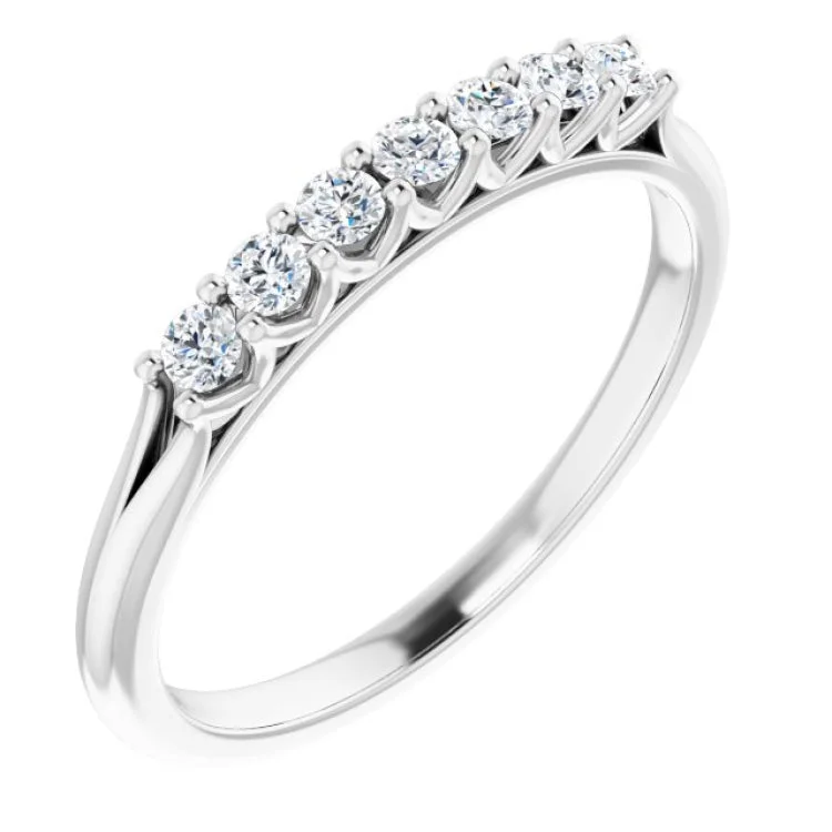 LilyRings-14K White 1/5 CTW Natural Diamond Anniversary Band