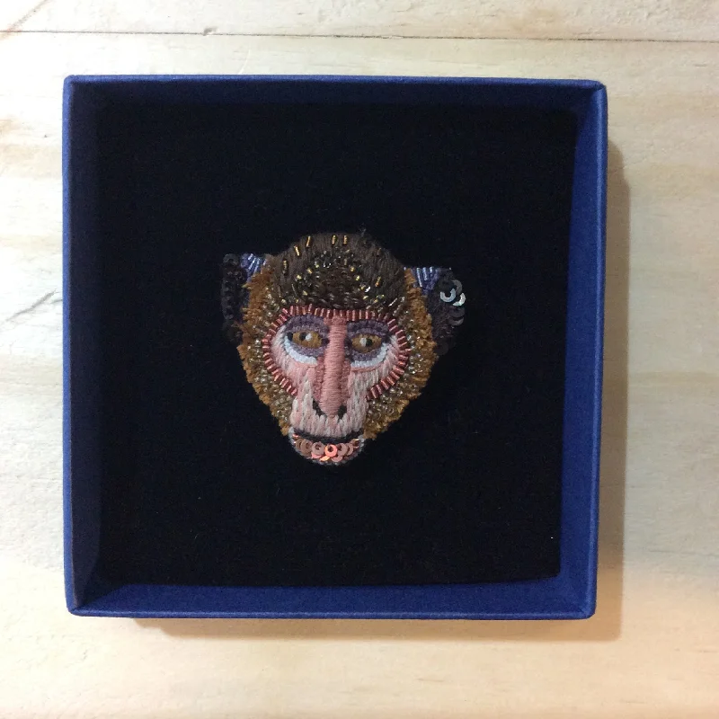 Modern brooch-Rhesus Monkey Brooch