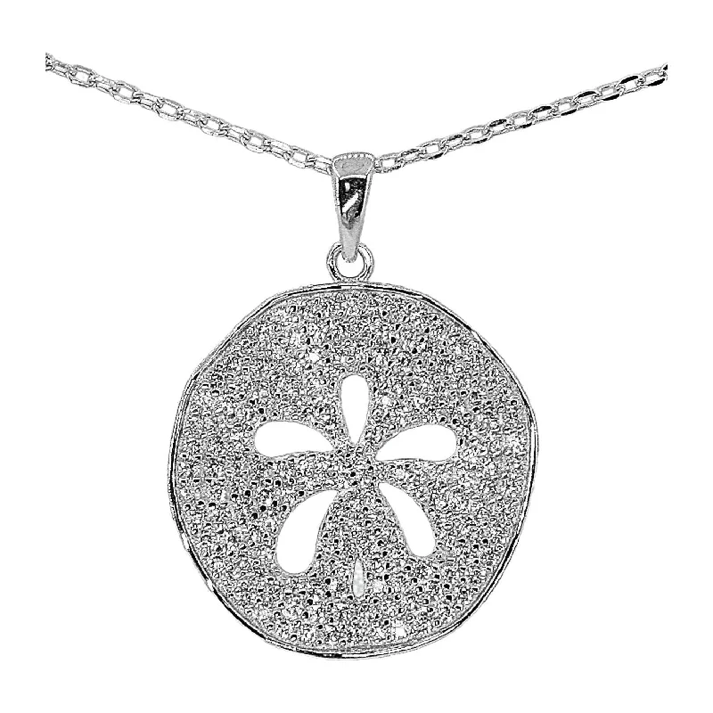 Necklaces for Birthdays-Shimmering Sand Dollar Necklace