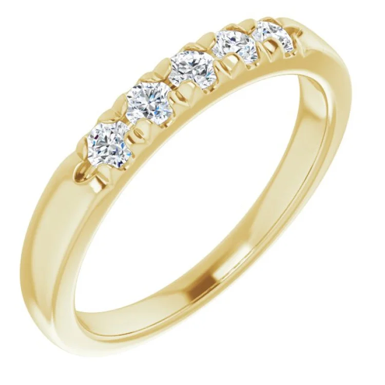 AbstractRings-14K Yellow 1/3 CTW Natural Diamond Anniversary Band