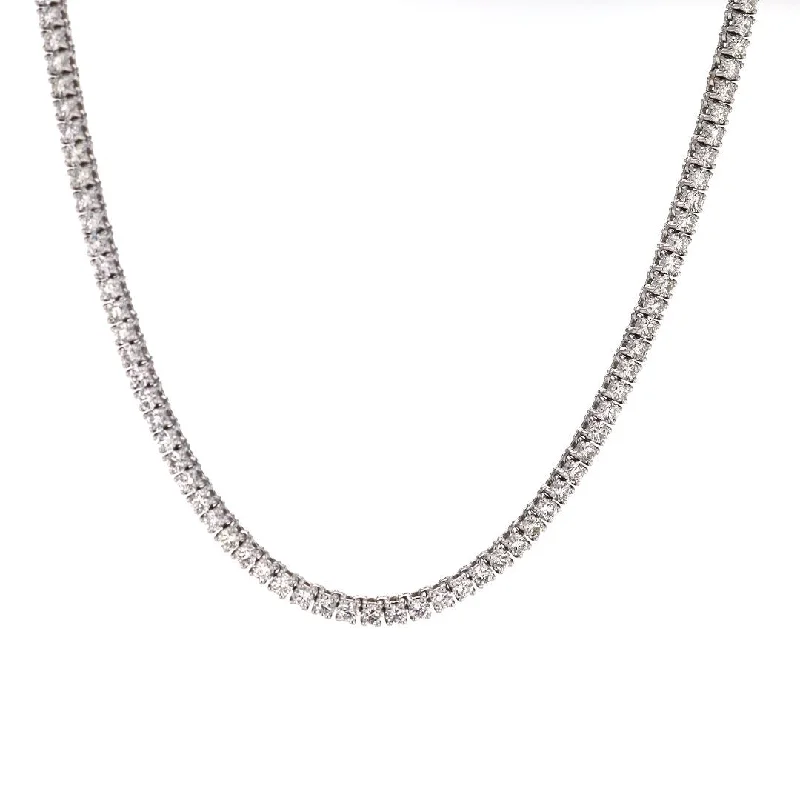 Zodiac Sign Necklaces-7.00 ctw Diamond Eternity Necklace