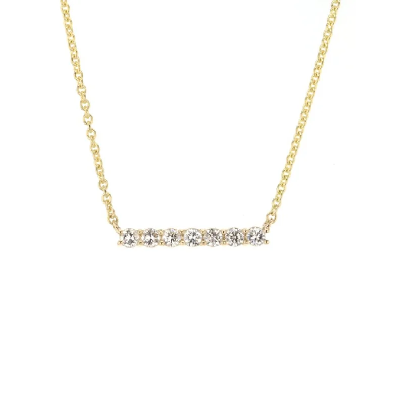 Family Tree Necklaces for Mothers-0.51 ctw Diamond Bar Necklace