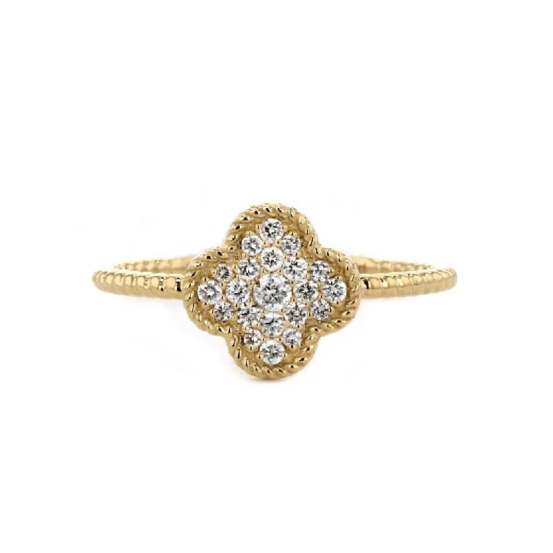 SisterRings-0.18 ctw Diamond Flower Ring