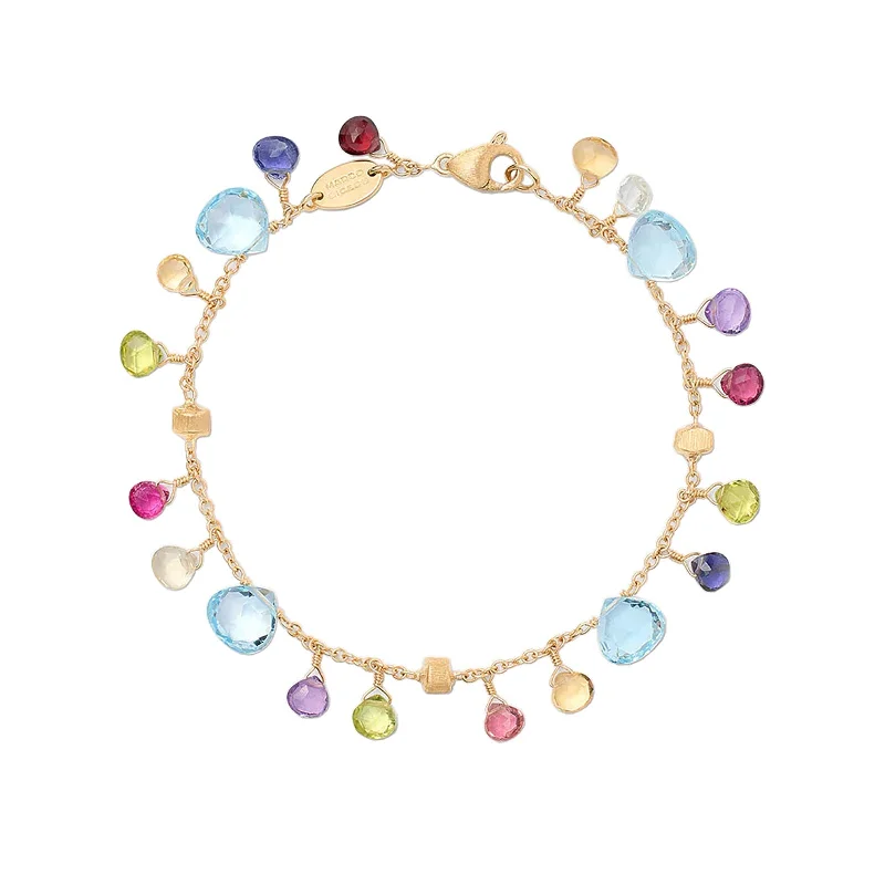 AdjustableBracelets-Single-Strand Gemstone Bracelet, Topaz Accents