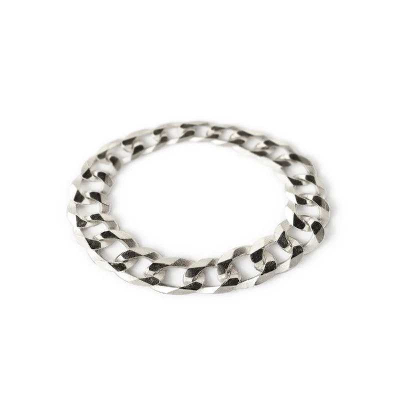 TanzaniteRings-Thick Curb Chain Ring