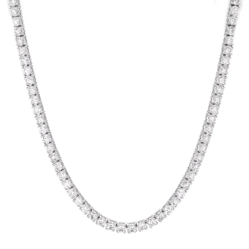 Handcrafted Gold Necklaces-10.43 ctw Diamond Eternity Necklace