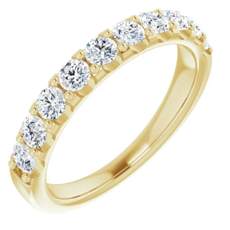 TanzaniteRings-14K Yellow 3/4 CTW Natural Diamond Anniversary Band