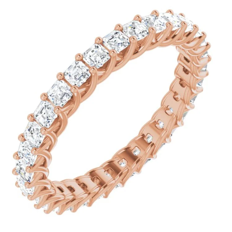 EmeraldRings-14K Rose 1 1/2 CTW Diamond Eternity Band