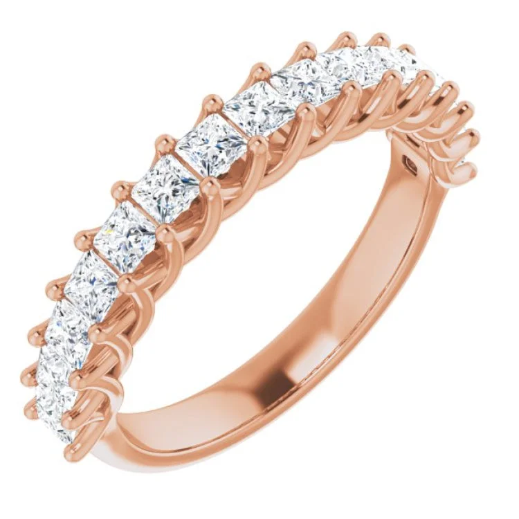 EasterRings-14K Rose 1 CTW Natural Diamond Anniversary Band