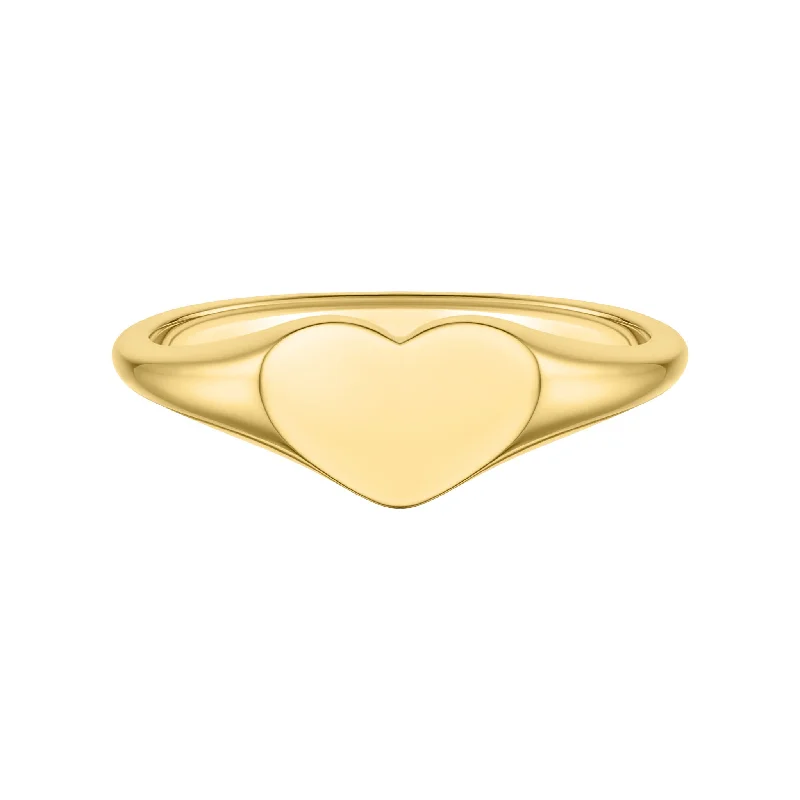 JungleRings-Gold Heart Signet Ring