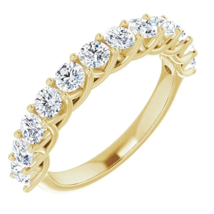 BraidedRings-14K Yellow 1 1/8 CTW Natural Diamond Anniversary Band