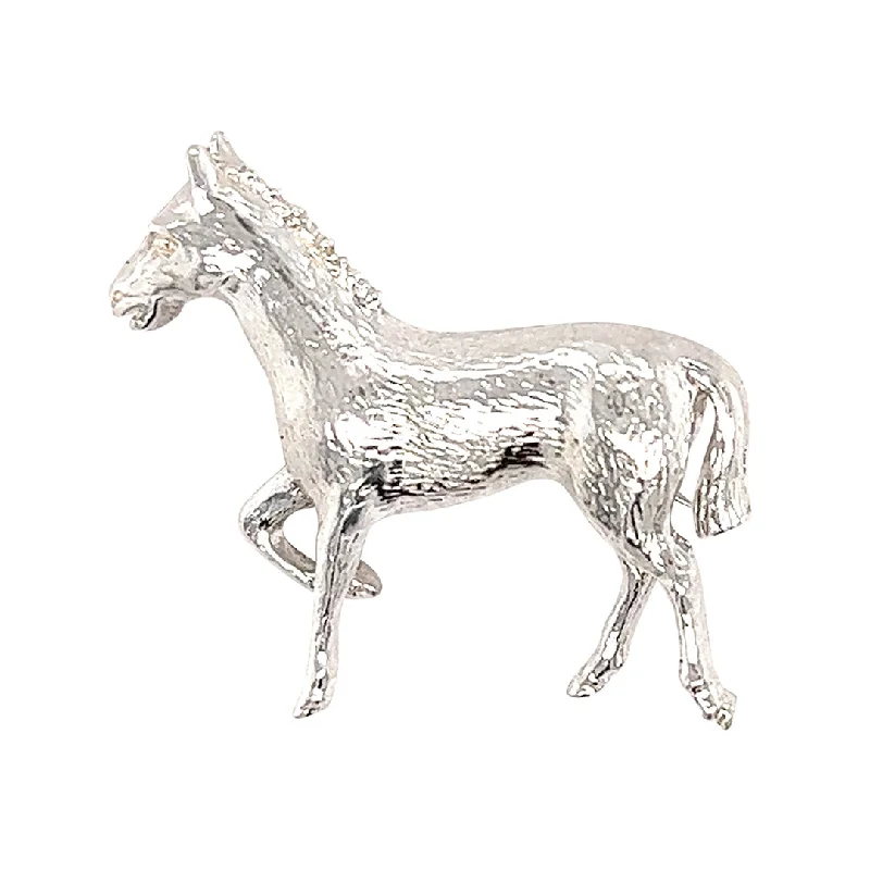 Fashionable brooch-Silver Horse Brooch