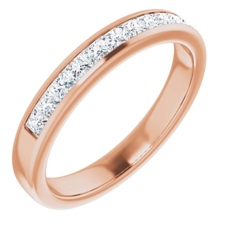 RoseRings-14K Rose 3/4 CTW Natural Diamond Band